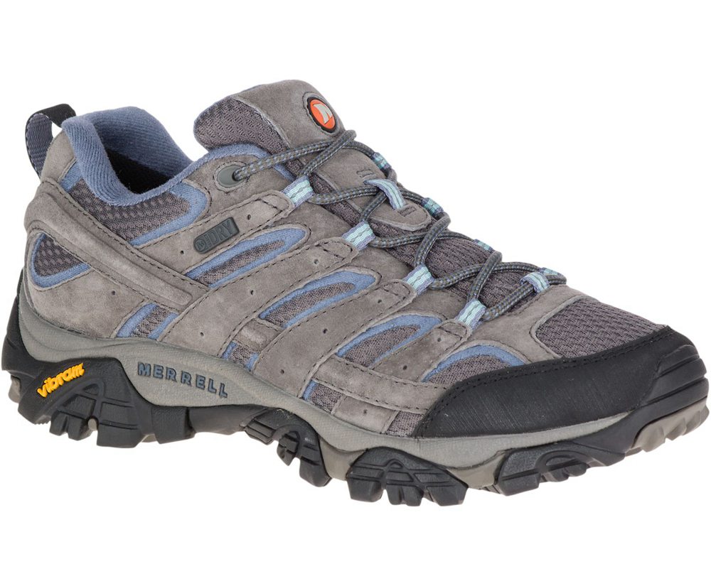 Buty Trekkingowe Merrell Damskie Szare - Moab 2 Waterproof - 410273-NRM